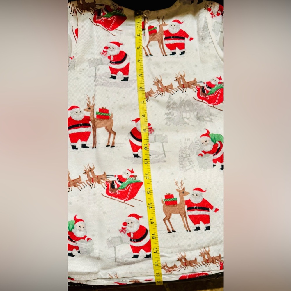 New Pottery Barn Kids Flannel Nightgown size 2T Heritage Santa - Picture 11 of 14